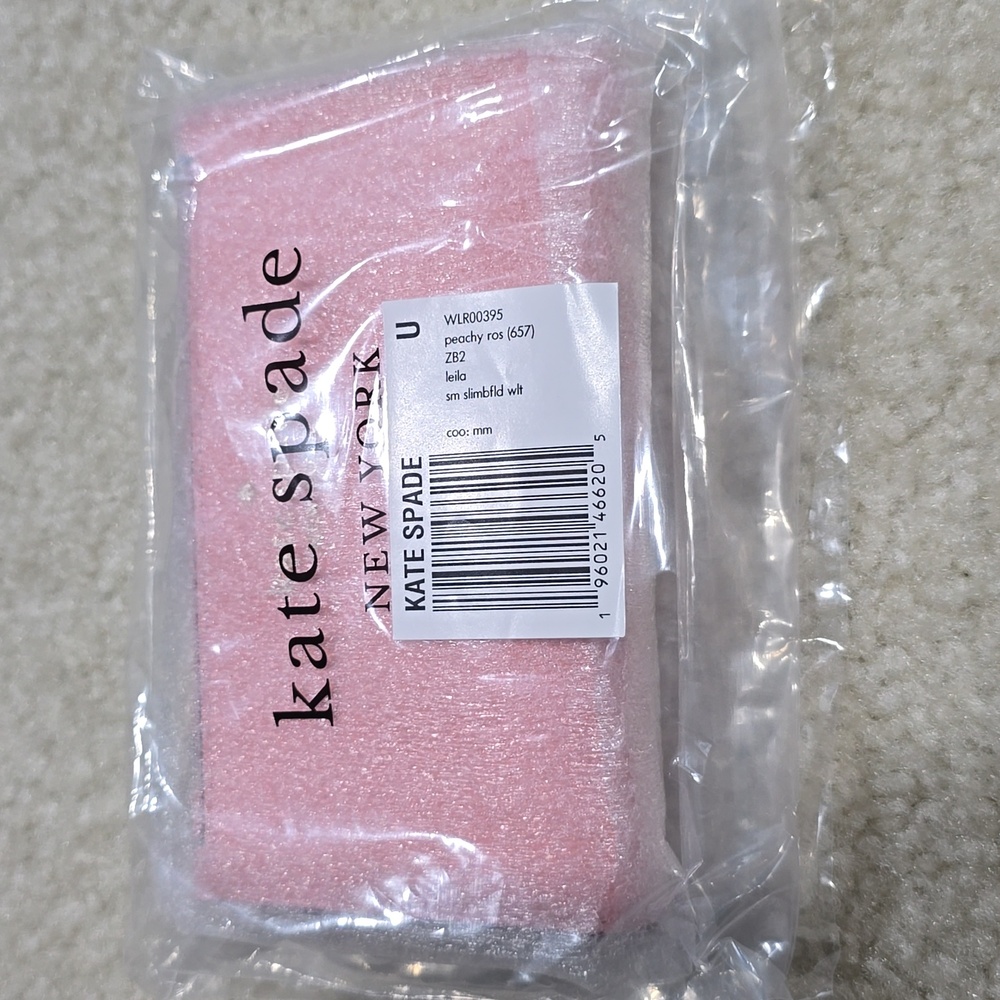 Kate Spade Leila Small Slim Bifold Wallet, Peachy Rose - Picture 4 of 6